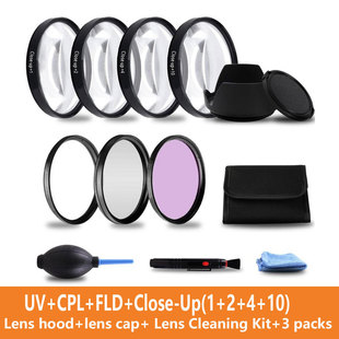 VRbClose-up Filter+1+2+4+10 Set+UV CPL FLD LensFilter