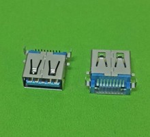 廠家直銷USB3.0 AF 沉板式 90度DIP 平口 USB3.0母座沉板90度插板