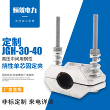 JGH-30-40撓性單芯固定夾 高壓電纜固定線夾 鋁合金卡箍包箍夾子