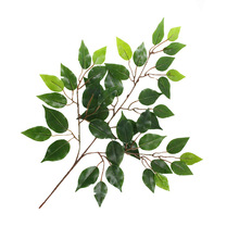仿真植物榕樹葉3叉橡塑布榕葉金錢葉工程酒店大樹裝飾廠家批發