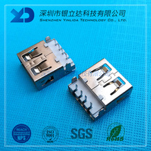 USB插座 AF沉板90度母座 usb沉板直腳短腳 半沉式DIP連接器