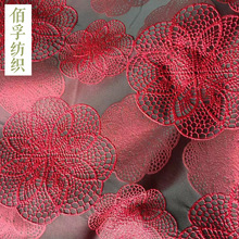 現貨立體浮雕肌理綉球花網格圓圈花提花布女裝旗袍包包服裝面料