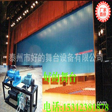 遙控升降投影屏幕投影紗幕智能遙控開合金絲絨幕布軌道伺服電機