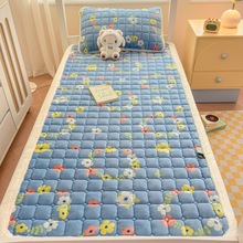 2025新款加厚牛奶絨印花床墊軟墊加絨加厚床褥墊床護墊鋪底毛絨墊