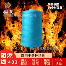 廠家直銷 16CFR1610 防火標准耐洗403耐高溫阻燃縫紉線