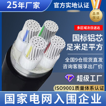 國標鋁芯電纜YJLV架空三相四線 2 4 3+1芯 25 35 70 95平方電纜線