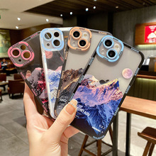 日照金山iphone16手機殼蘋果15全包保護套防摔14透明高級跨境爆品