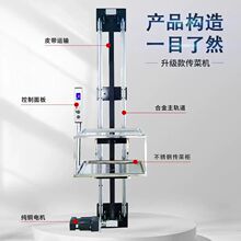 酒店簡易傳菜升降機餐廳送菜梯廚房小型雙軌直桿語音變頻傳菜電梯