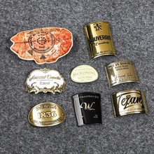 源頭工廠金屬酒標弧度鋁合金酒瓶標識牌彩色白酒貼牌印刷標牌定制