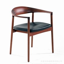 UDC3147實木餐椅扶手椅靠背凳子休閑家用茶室餐廳餐椅北歐簡約