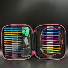 環形針套裝 氧化鋁可拆卸換繩環形針 DIY編織工具毛衣針鈎針套裝