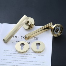 廠家簡約室內卧式分體式門鎖 實心黃銅靜音鎖芯家居木門分體鎖批