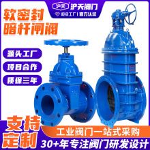 軟密封法蘭暗桿閘閥Z45X-16Q 手動大體彈性閘閥球墨鑄鐵泄水閘閥