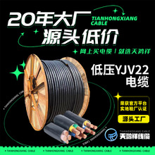 PVC材質防護地下電纜 銅芯低壓電纜線YJV22 4*50+1*25 工程電纜