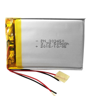 303450-500mAh Դ^S܇ӛ䛃xC3.7Vۺ늳