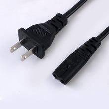 美規美標8字尾AC電源線 1.5米日規二扁加孔插頭八字尾電源適配線