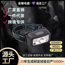 強光爆亮可充電戶外頭燈超亮釣魚專用帶感應超長續航頭戴式手電筒