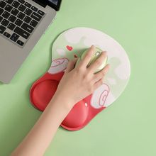 海狸鼠標墊護腕卡通記憶棉手腕托電腦家用女生滑鼠墊子辦公室好物