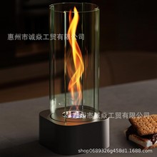 亞馬遜新款龍卷風酒精壁爐方形火坑室內取暖爐戶外露營氛圍爐跨境