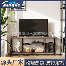 美式復古客廳電視櫃高級多層收納架多功能盆栽置物架陽台地櫃架子