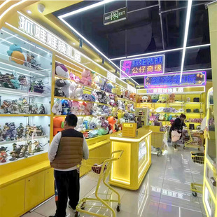 娃娃機店展示櫃禮品兌換區展櫃潮玩手辦模型公仔電競盲盒中島吧台