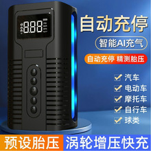 凱來高跨境D24單缸帶照明車載充氣泵可預設目標充氣 D12