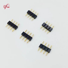 4P燈帶排插針2.54圓排針LED七彩RGB控制器公母排線插針燈帶排母