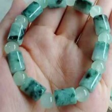 直播爆款天然A貨翡翠批發冰飄花直桶男女手串手鏈支持全國復檢