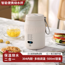 304便攜式燒水杯45℃暖奶器保溫杯泡茶沖奶電燉杯旅行酒店電熱杯