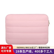 定制新款15寸女士電腦包櫻花粉筆記本電腦包超輕商務電腦內膽包