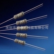 廠家直銷編帶散裝5%直插五環保險繞線電阻1/2W-1R 0.5W-1ohm 1歐