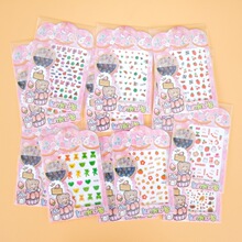 新款3D立體指甲貼花指甲貼畫爆款跨境美甲飾品夜光指甲貼紙兒童