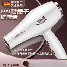 德國發型師吹風機發廊大功率家用強風冷熱風藍光負離子護發卷包郵