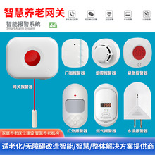智慧養老家用感應聲光4G智能網關家庭安防系統遠距離監控報警主機