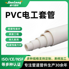 PVC穿線管 工廠加工輕型中型重型阻緣管建築用阻電PVC電工套管
