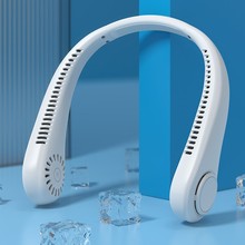 廠家USB充電無葉掛脖風扇 運動戶外隨身攜帶掛脖小風扇大風力批發
