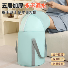 折疊泡腳桶旅行保溫深桶便攜式折疊泡腳袋家用過小腿保溫足浴桶