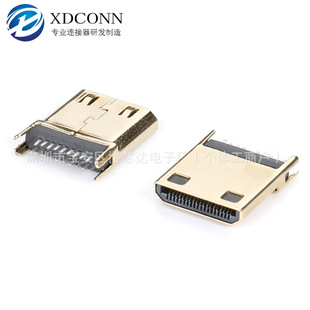 MINI HDMI^19P A1.0ֱʽ ⚤僽L=12.2 B