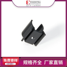 ESSENTRA益升華螺釘安裝塑料V線夾線扣PVC黑色阻燃v部件夾卡扣
