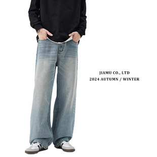 JIAMUﶬɫʽbaggy jeansֱͲţѝŮLѝ