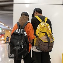 運動風籃球雙肩背包青少年運動背包牛津布籃球包跨境外貿字母雙肩
