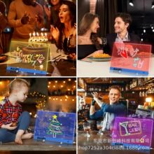 亞克力透明兒童塗鴉板跨境畫板直播生日婚慶節日酒吧清吧燈牌