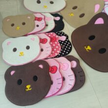 卡通地墊絨面貓咪腳墊衛生間卧室吸水小墊子兒童地毯地墊