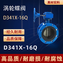 上海閥門品牌良工滬工法蘭渦輪蝶閥軟密封D341X16Q水利閥