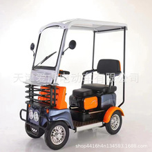 代步四輪電動車老人代步帶遮陽棚客貨兩用四輪車小區物業保安巡邏