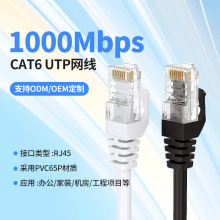六類千兆網線cat6非屏蔽8芯雙絞家用網絡跳線純銅寬帶高速連接線