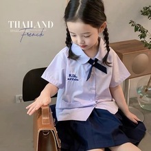 泰式學院風夏小學生畢業班服幼兒園園服女童泰國校服洋氣JK裙套裝