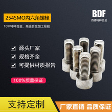 廠家供應耐蝕不銹鋼合金254SMO鎳基內六角螺栓S31254螺栓F44螺釘