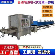 全自動噴塗機往復機旋轉噴漆機硅膠塑料平面噴塗烘干一體噴漆設備