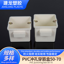 廠家供應PVC沖孔穿筋盒 輕便耐用穿筋拼裝盒沖孔接線盒PVC穿筋盒